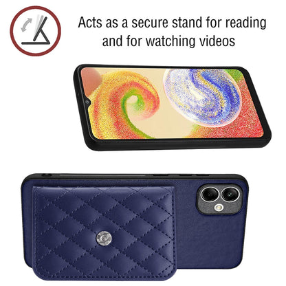 Samsung Galaxy M04 4G Leather Case with Card Holder & RFID Protection, Long Lanyard Included