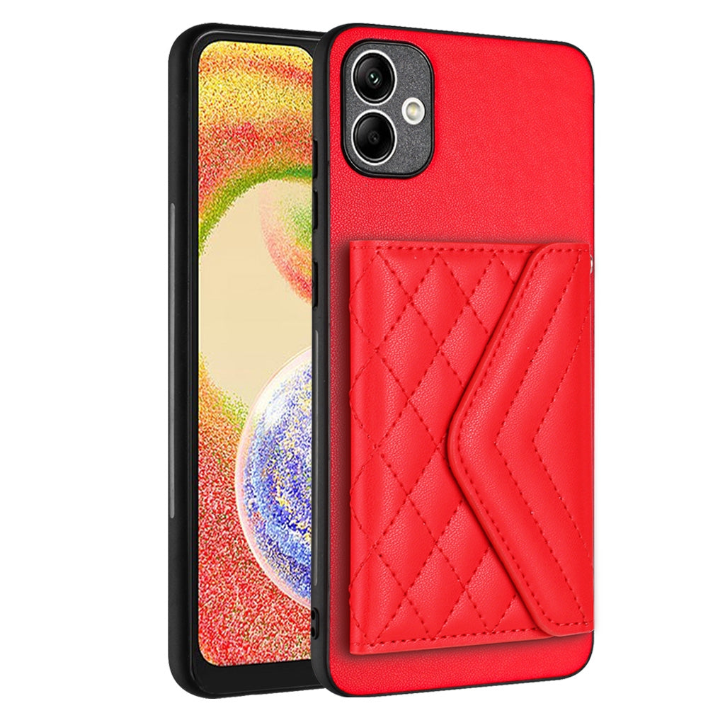 Samsung Galaxy M04 4G Leather Case with Card Holder & RFID Protection, Long Lanyard Included