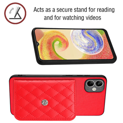 Samsung Galaxy A04e 4G Leather Case with Card Holder & RFID Protection, Long Lanyard Included