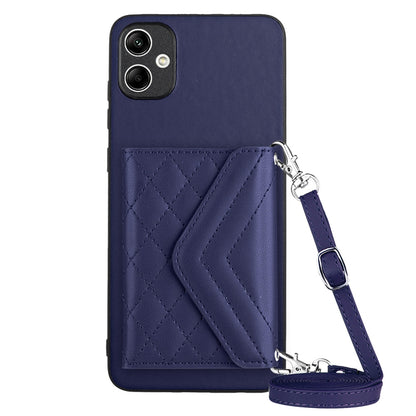 Samsung Galaxy A05 4G Leather Case with Card Holder & RFID Protection, Long Lanyard Included