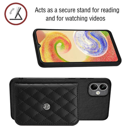 Samsung Galaxy A05 4G Leather Case with Card Holder & RFID Protection, Long Lanyard Included