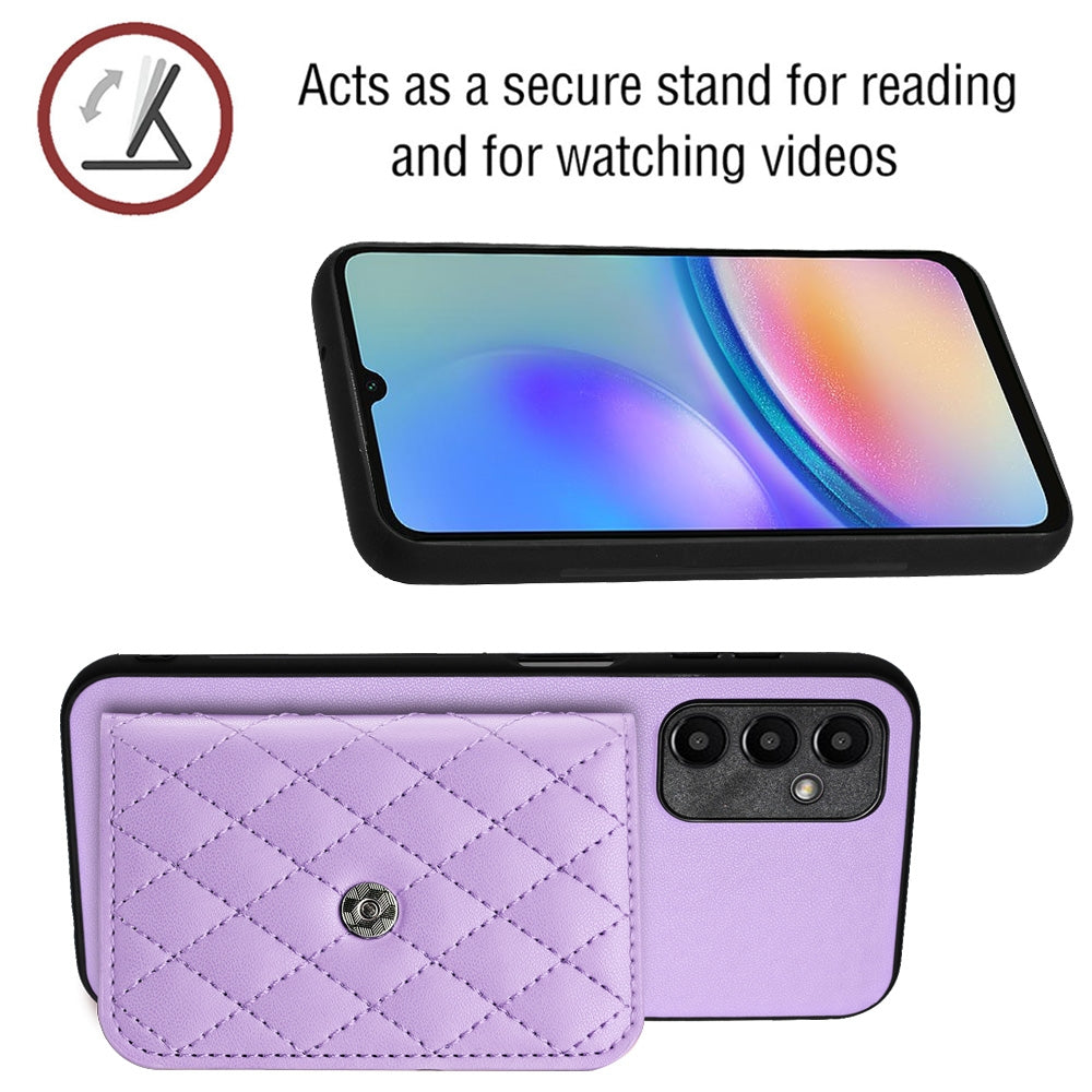 Samsung Galaxy A05s 4G Leather Case with Card Holder & RFID Protection, Long Lanyard Included