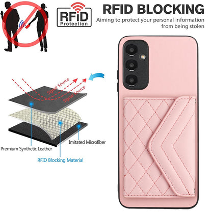 Samsung Galaxy A05s 4G Leather Case with Card Holder & RFID Protection, Long Lanyard Included