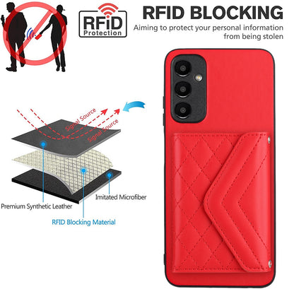 Samsung Galaxy A05s 4G Leather Case with Card Holder & RFID Protection, Long Lanyard Included