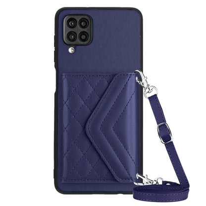 Samsung Galaxy A12 Leather Case with Card Holder & RFID Protection, Long Lanyard Included