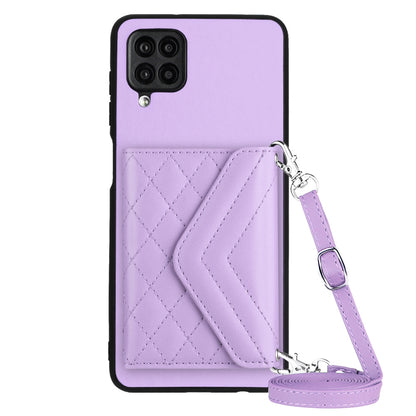 Samsung Galaxy A12 Leather Case with Card Holder & RFID Protection, Long Lanyard Included