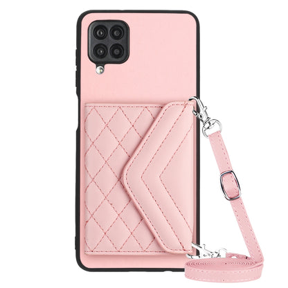 Samsung Galaxy A12 Leather Case with Card Holder & RFID Protection, Long Lanyard Included