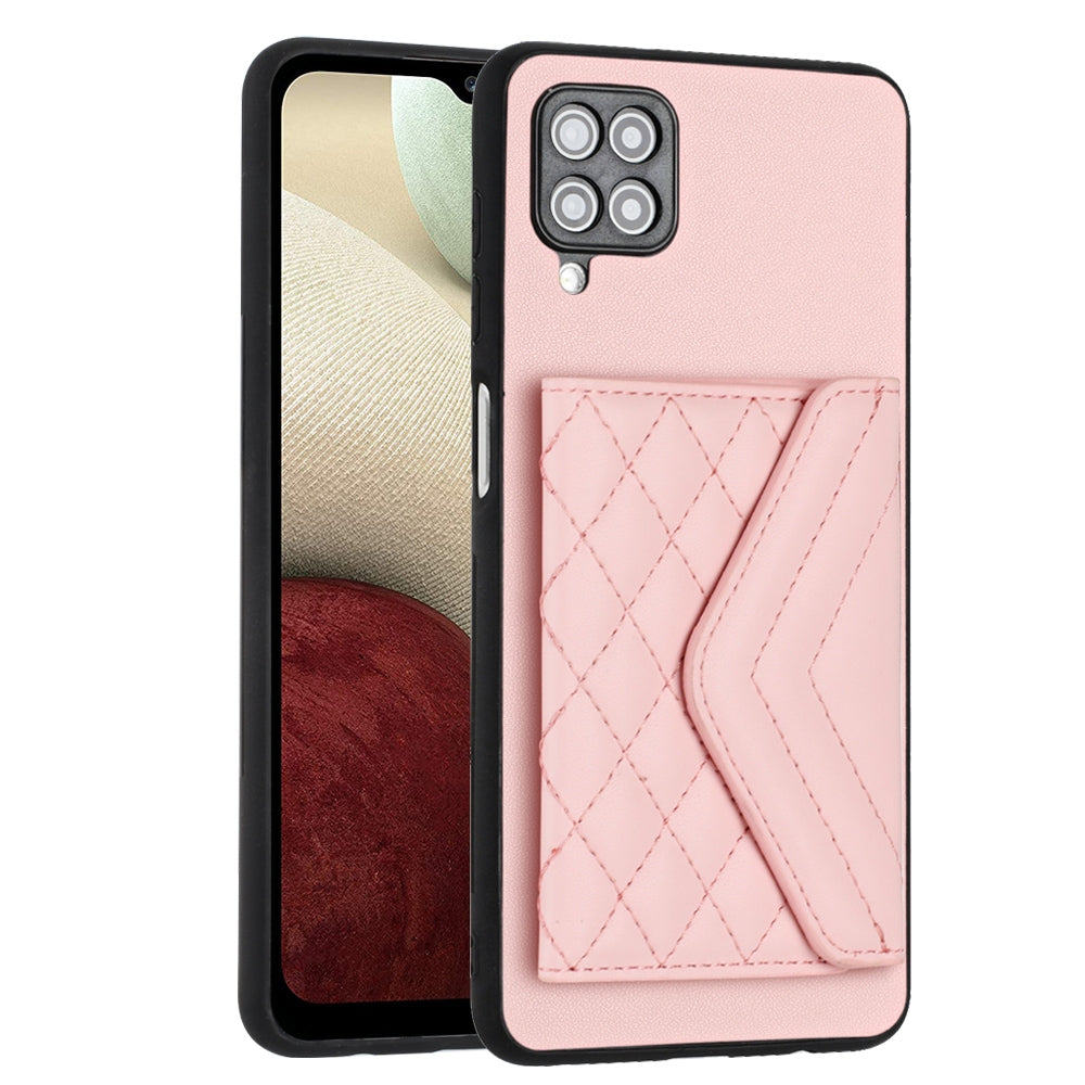Samsung Galaxy A12 Leather Case with Card Holder & RFID Protection, Long Lanyard Included