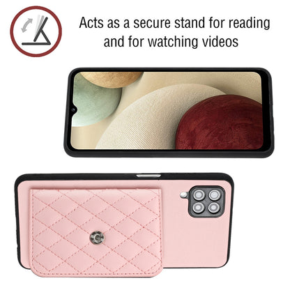Samsung Galaxy A12 Leather Case with Card Holder & RFID Protection, Long Lanyard Included