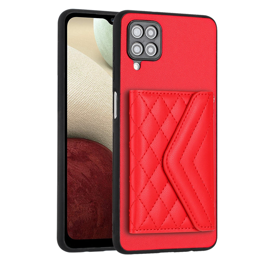Samsung Galaxy A12 Leather Case with Card Holder & RFID Protection, Long Lanyard Included