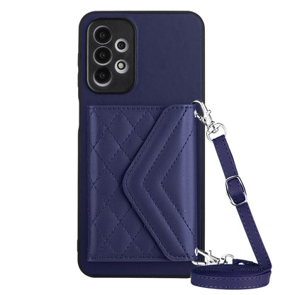 Samsung Galaxy A13 4G Leather Case with Card Holder & RFID Protection, Long Lanyard Included
