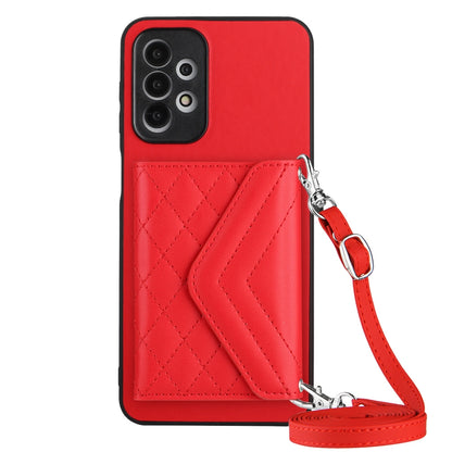 Samsung Galaxy A13 4G Leather Case with Card Holder & RFID Protection, Long Lanyard Included