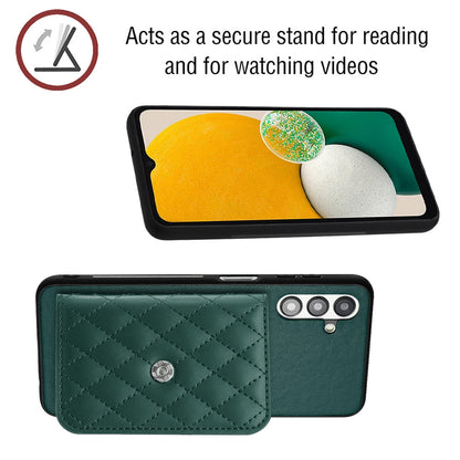 Samsung Galaxy A13 5G Leather Case with Card Holder & RFID Protection, Long Lanyard Included