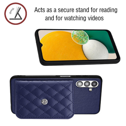 Samsung Galaxy A13 5G Leather Case with Card Holder & RFID Protection, Long Lanyard Included