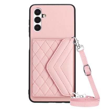 Samsung Galaxy A04s Leather Case with Card Holder & RFID Protection, Long Lanyard Included