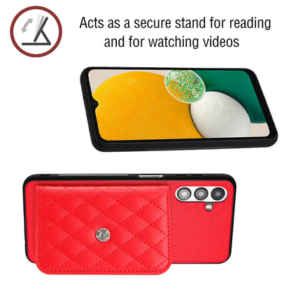 Samsung Galaxy A04s Leather Case with Card Holder & RFID Protection, Long Lanyard Included