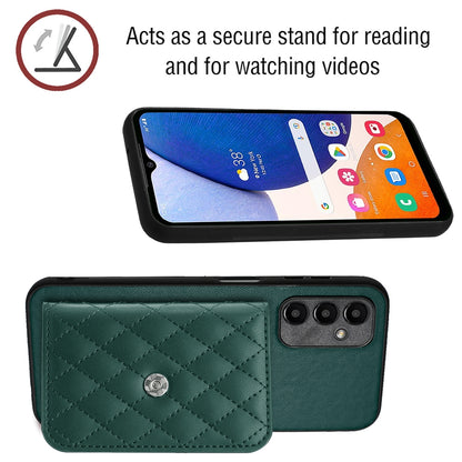 Samsung Galaxy A14 5G Leather Case with Card Holder & RFID Protection, Long Lanyard Included