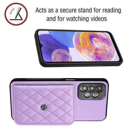 Samsung Galaxy A23 Leather Case with Card Holder & RFID Protection, Long Lanyard Included