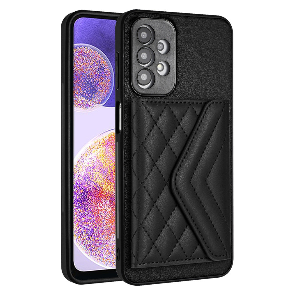 Samsung Galaxy A23 Leather Case with Card Holder & RFID Protection, Long Lanyard Included