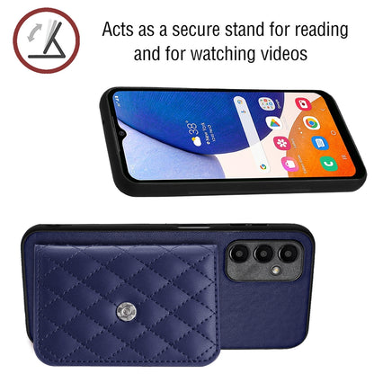 Samsung Galaxy A25 5G Leather Case with Card Holder & RFID Protection, Long Lanyard Included