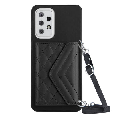 Samsung Galaxy A33 5G Leather Case with Card Holder & RFID Protection, Long Lanyard Included