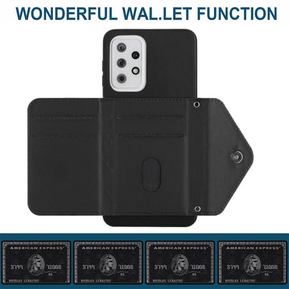 Samsung Galaxy A33 5G Leather Case with Card Holder & RFID Protection, Long Lanyard Included