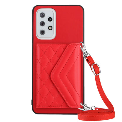 Samsung Galaxy A33 5G Leather Case with Card Holder & RFID Protection, Long Lanyard Included