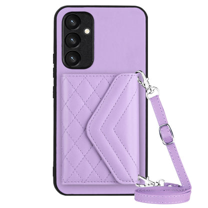 Samsung Galaxy A34 5G Leather Case with Card Holder & RFID Protection, Long Lanyard Included