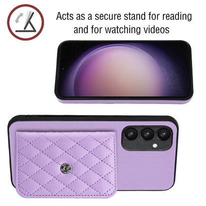 Samsung Galaxy A34 5G Leather Case with Card Holder & RFID Protection, Long Lanyard Included