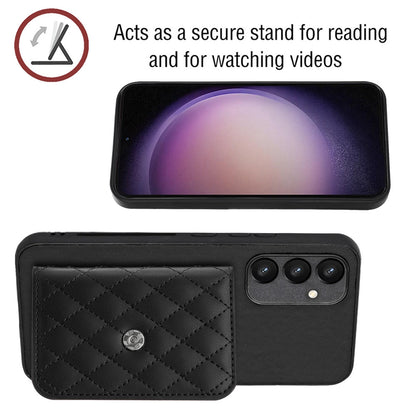 Samsung Galaxy A34 5G Leather Case with Card Holder & RFID Protection, Long Lanyard Included