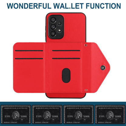 Samsung Galaxy A52 Leather Case with Card Holder & RFID Protection, Long Lanyard Included