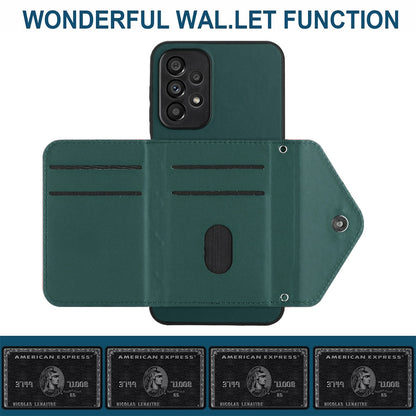 Samsung Galaxy A53 5G Leather Case with Card Holder & RFID Protection, Long Lanyard Included