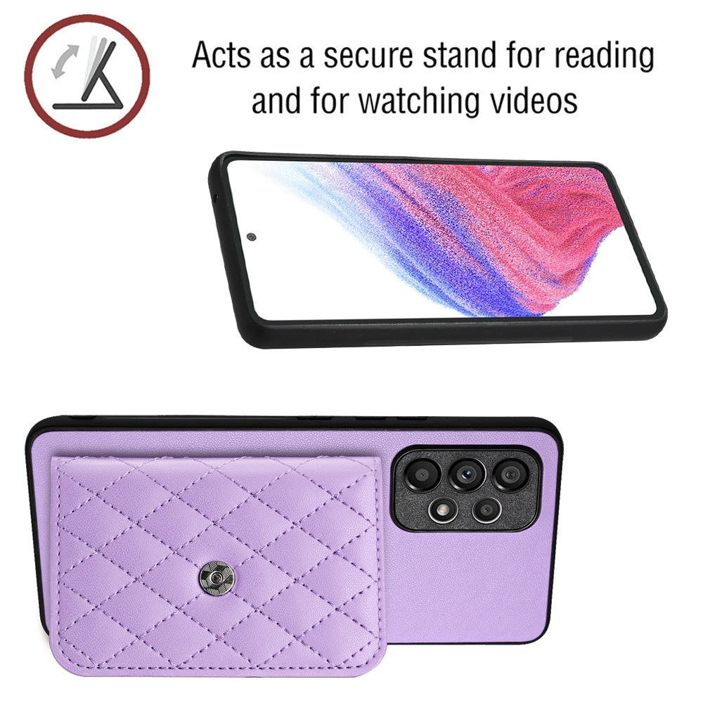 Samsung Galaxy A53 5G Leather Case with Card Holder & RFID Protection, Long Lanyard Included