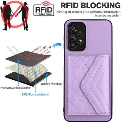 Samsung Galaxy A53 5G Leather Case with Card Holder & RFID Protection, Long Lanyard Included