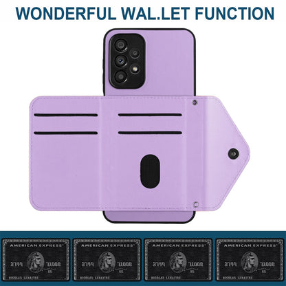 Samsung Galaxy A53 5G Leather Case with Card Holder & RFID Protection, Long Lanyard Included