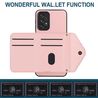 Samsung Galaxy A53 5G Leather Case with Card Holder & RFID Protection, Long Lanyard Included