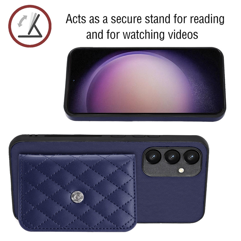Samsung Galaxy A54 5G Leather Case with Card Holder & RFID Protection, Long Lanyard Included