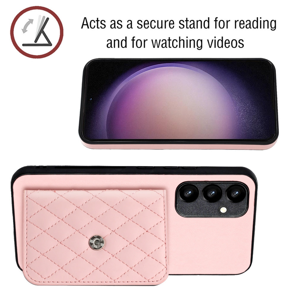 Samsung Galaxy A54 5G Leather Case with Card Holder & RFID Protection, Long Lanyard Included