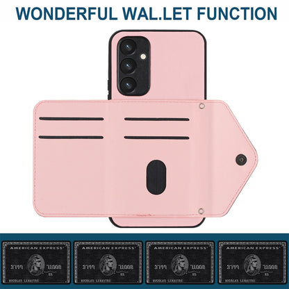 Samsung Galaxy A54 5G Leather Case with Card Holder & RFID Protection, Long Lanyard Included