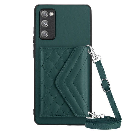 Samsung Galaxy S20 FE Leather Case with Card Holder & RFID Protection, Long Lanyard Included