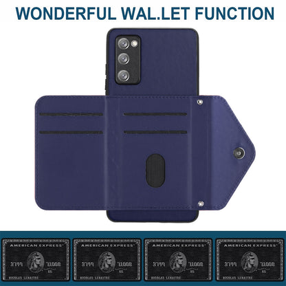 Samsung Galaxy S20 FE Leather Case with Card Holder & RFID Protection, Long Lanyard Included