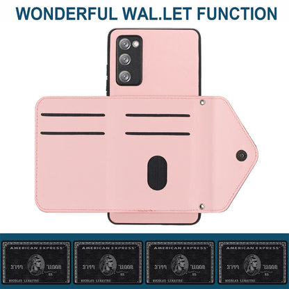 Samsung Galaxy S20 FE Leather Case with Card Holder & RFID Protection, Long Lanyard Included