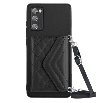 Samsung Galaxy S20 FE Leather Case with Card Holder & RFID Protection, Long Lanyard Included