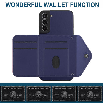 Samsung Galaxy S21 FE Leather Case with Card Holder & RFID Protection, Long Lanyard Included