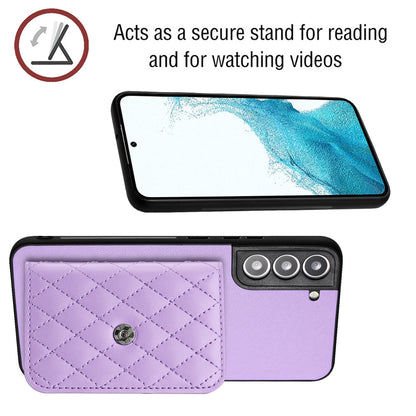 Samsung Galaxy S21 FE Leather Case with Card Holder & RFID Protection, Long Lanyard Included