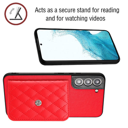 Samsung Galaxy S21 FE Leather Case with Card Holder & RFID Protection, Long Lanyard Included