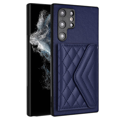 Samsung Galaxy S22 Ultra 5G Leather Case with Card Holder & RFID Protection, Long Lanyard Included