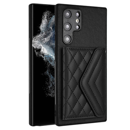 Samsung Galaxy S22 Ultra 5G Leather Case with Card Holder & RFID Protection, Long Lanyard Included