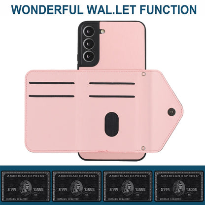 Samsung Galaxy S22 5G Leather Case with Card Holder & RFID Protection, Long Lanyard Included