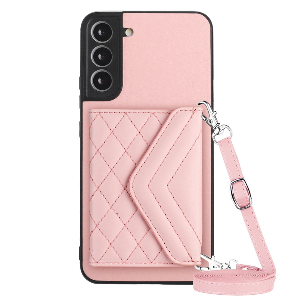Samsung Galaxy S22+ 5G Leather Case with Card Holder & RFID Protection, Long Lanyard Included